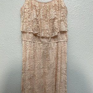 AUW Cream high low dress